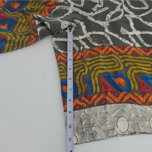 Vintage Shorts Set CHAR 100% Silk 2-Piece Button-front Drawstring Size 8 - Picture 13 of 16